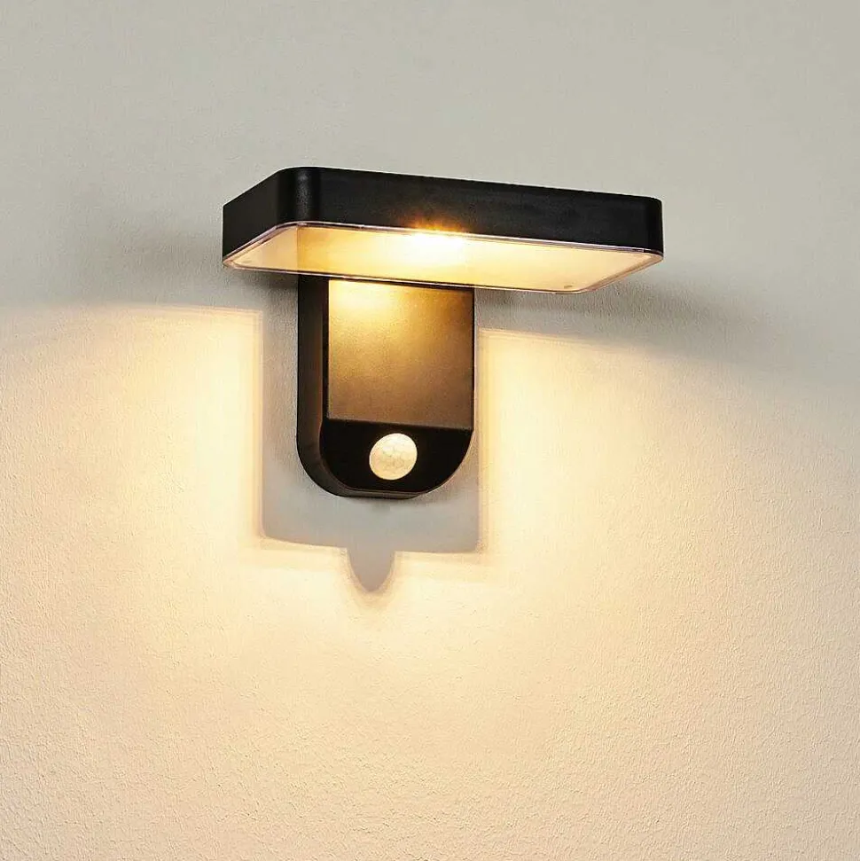Lampe Solaires Bondarp Led Noir, 1 Lumiere, Detecteur De Mouvement
