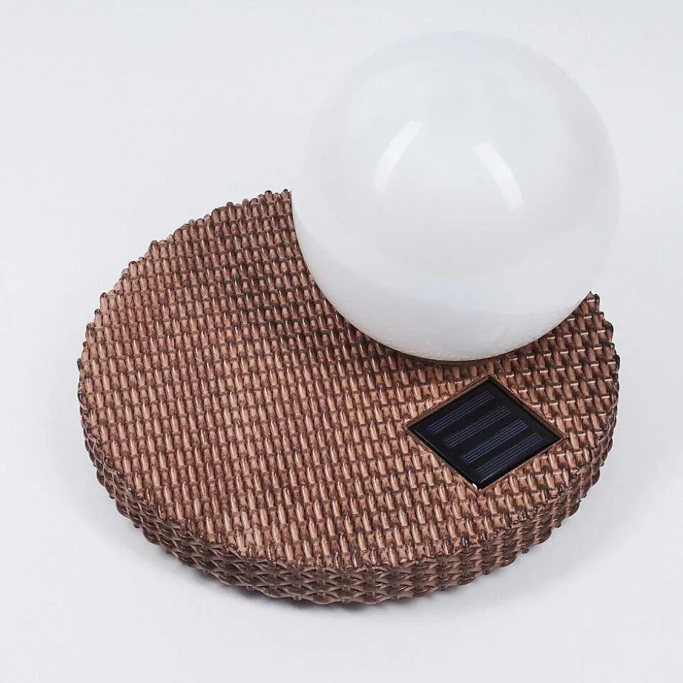 Lampe Solaires Centrache Led Brun, 1 Lumiere