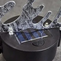 Lampe Solaires Kupa Led Noir, Argente, 2 Lumieres