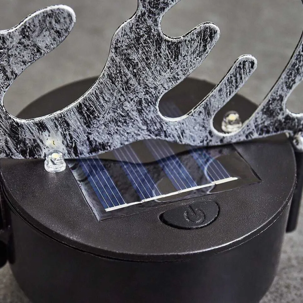 Lampe Solaires Kupa Led Noir, Argente, 2 Lumieres