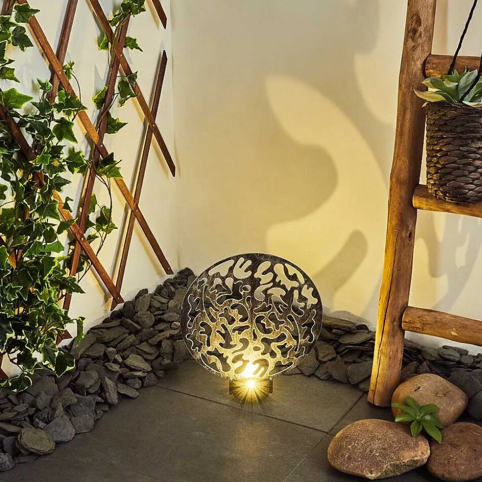 Lampe Solaires Kupa Led Noir, Argente, 2 Lumieres