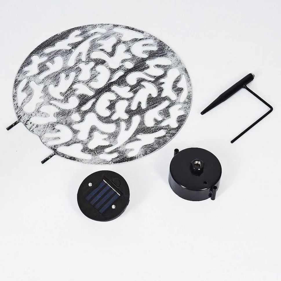 Lampe Solaires Kupa Led Noir, Argente, 2 Lumieres