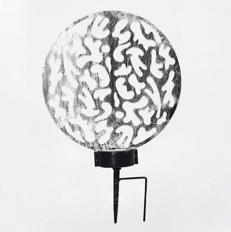 Lampe Solaires Kupa Led Noir, Argente, 2 Lumieres