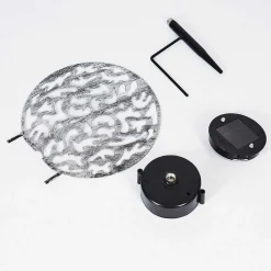 Lampe Solaires Kupa Led Noir, Argente, 2 Lumieres