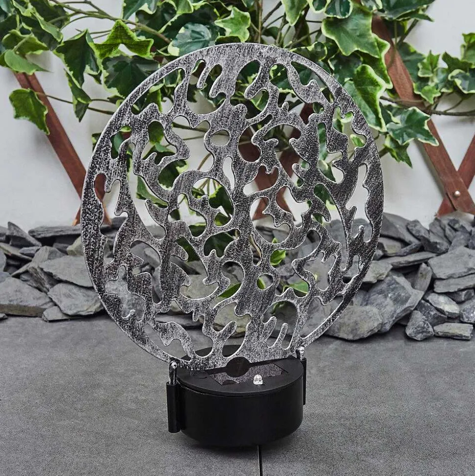 Lampe Solaires Kupa Led Noir, Argente, 2 Lumieres