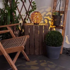 Lampe Solaires Leonard Led Noir, 1 Lumiere