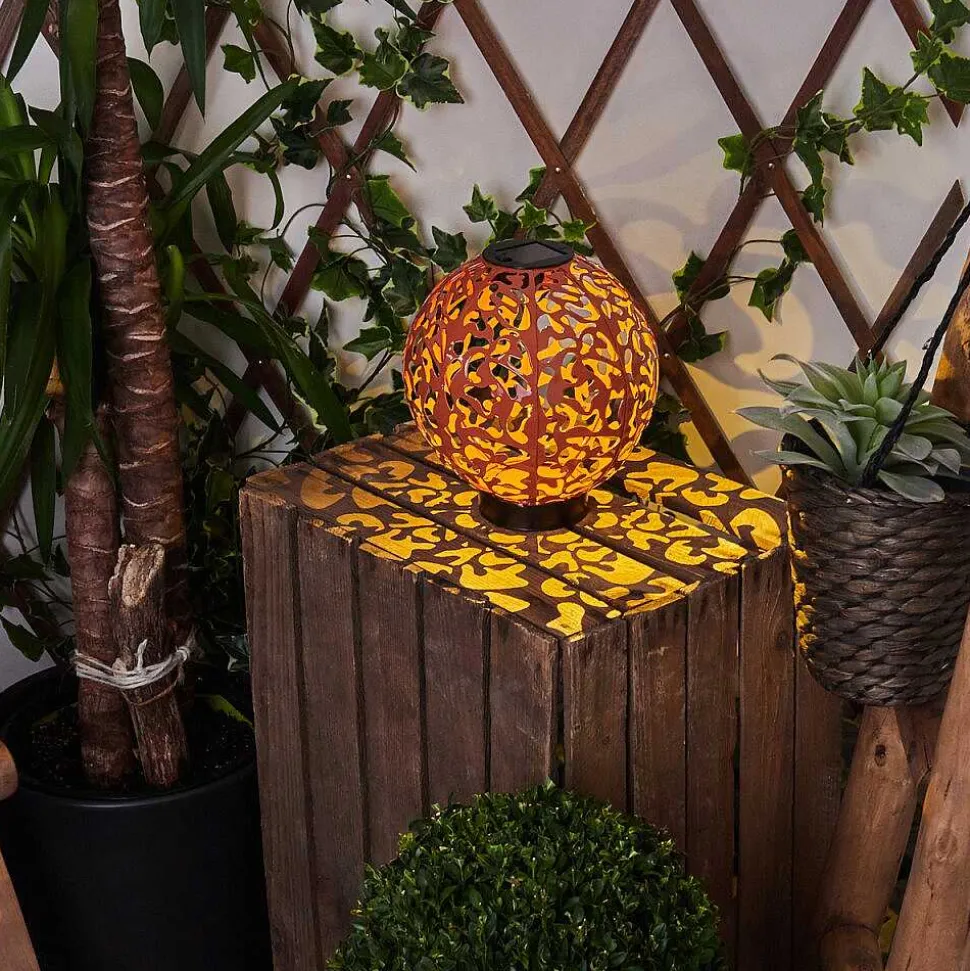 Lampe Solaires Leonard Led Noir, 1 Lumiere