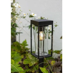 Lampe Solaires Lutec Flair Led Noir, 1 Lumiere