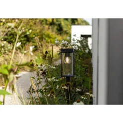 Lampe Solaires Lutec Flair Led Noir, 1 Lumiere