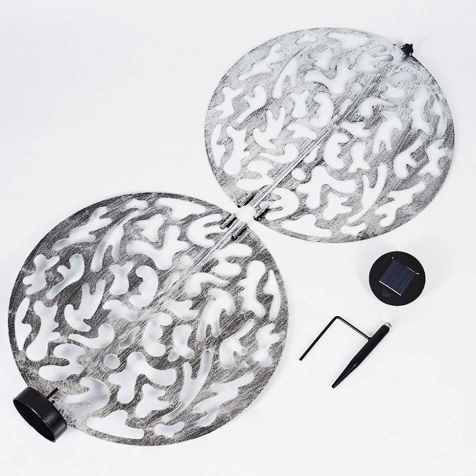 Lampe Solaires Mesan Led Noir, Argente, 1 Lumiere