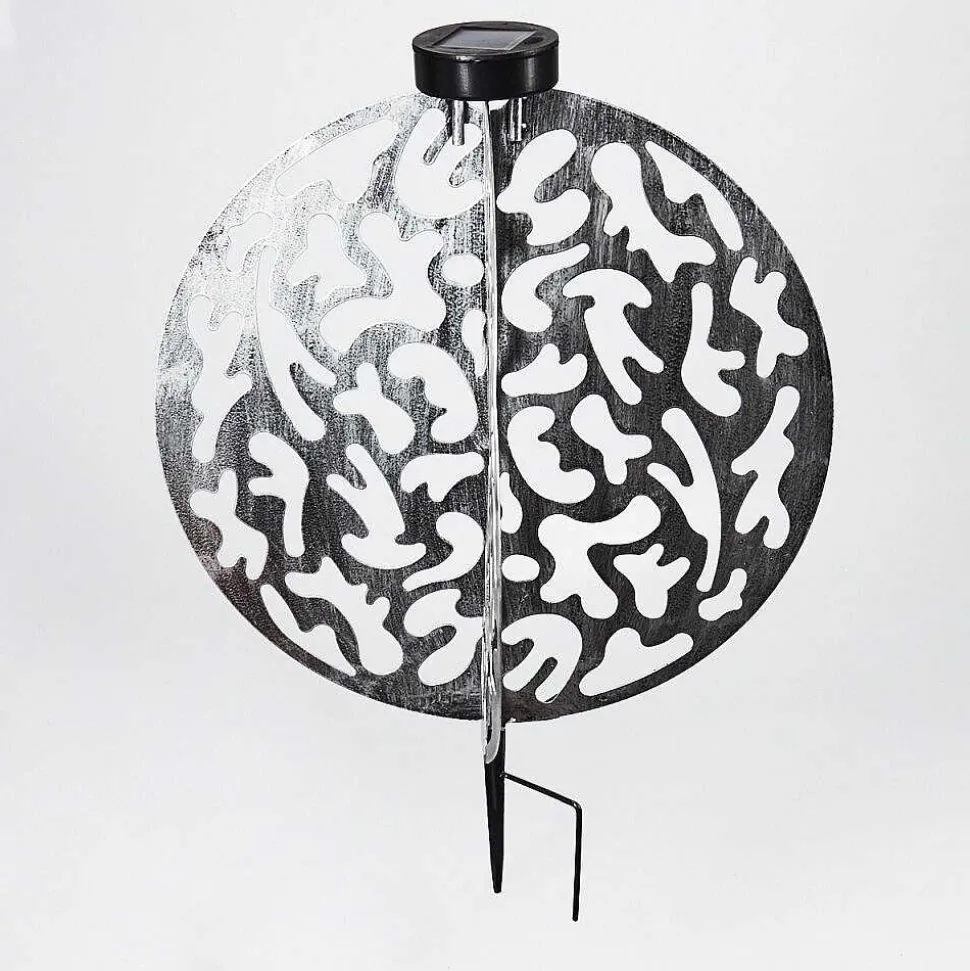 Lampe Solaires Mesan Led Noir, Argente, 1 Lumiere