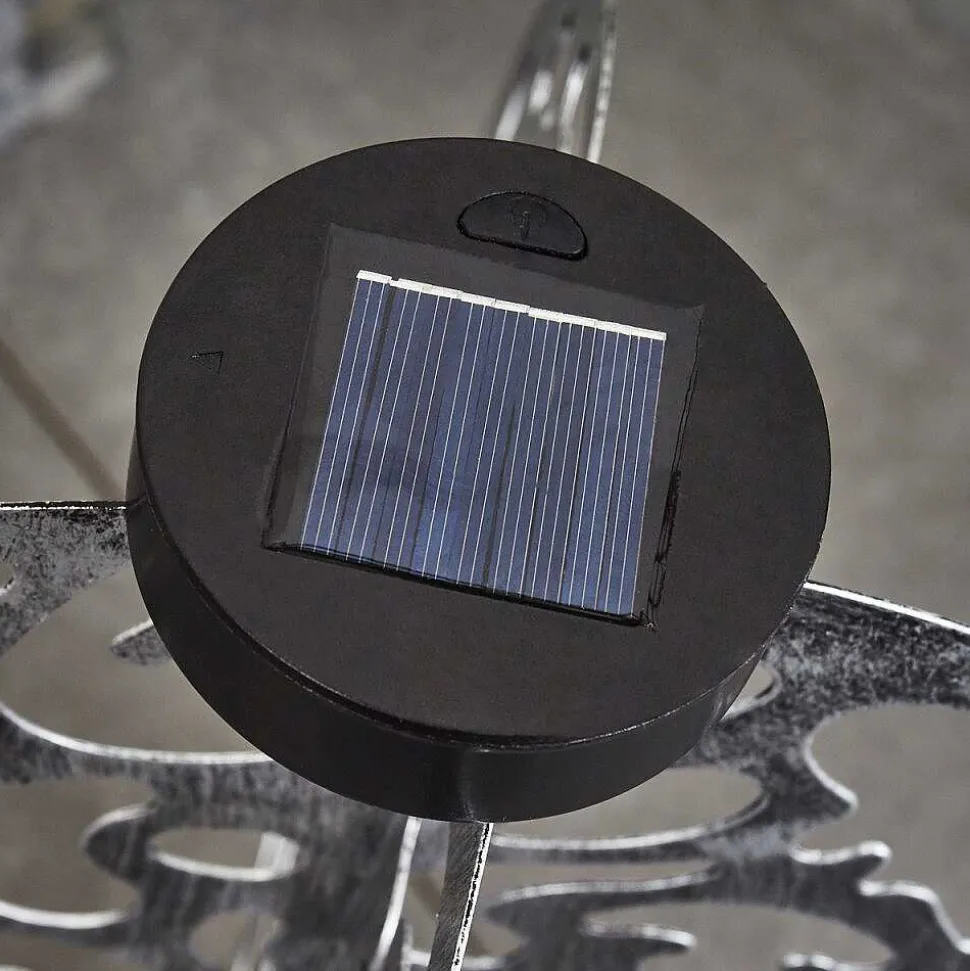 Lampe Solaires Mesan Led Noir, Argente, 1 Lumiere