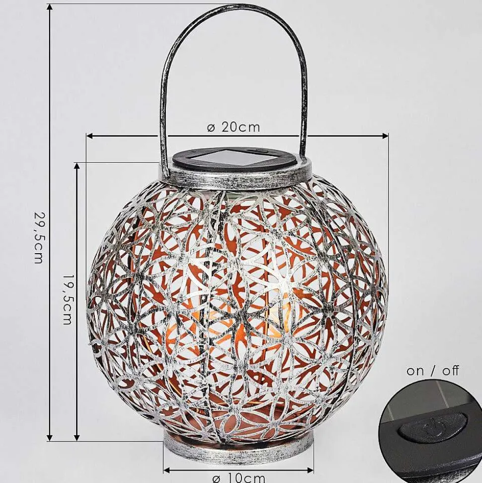 Lampe Solaires Moreland Led Cuivre, Noir, Argente, 1 Lumiere