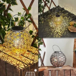 Lampe Solaires Moreland Led Cuivre, Noir, Argente, 1 Lumiere