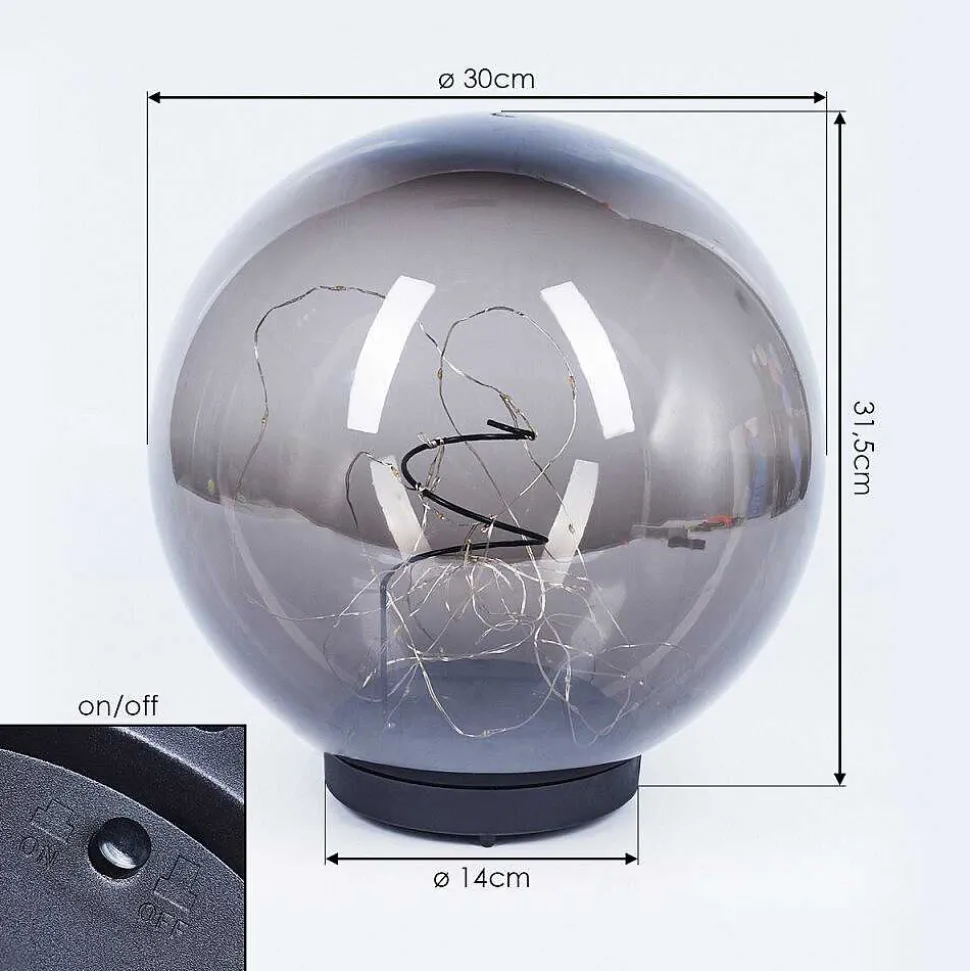 Lampe Solaires Pollenca Led Noir, 50 Lumieres