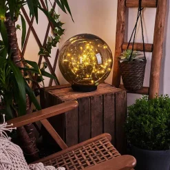 Lampe Solaires Pollenca Led Noir, 50 Lumieres