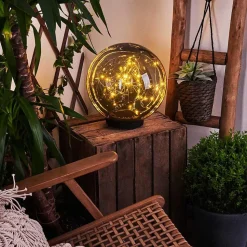 Lampe Solaires Pollenca Led Noir, 50 Lumieres