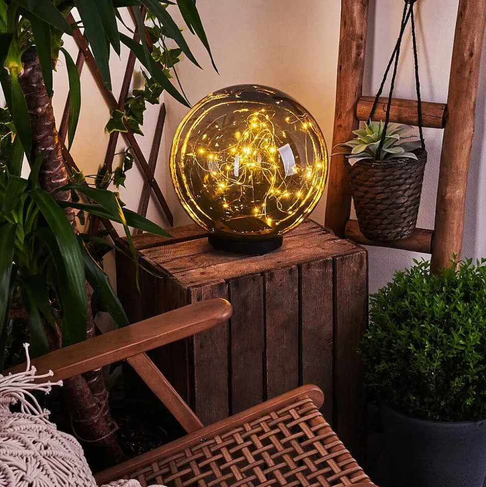 Lampe Solaires Pollenca Led Noir, 50 Lumieres