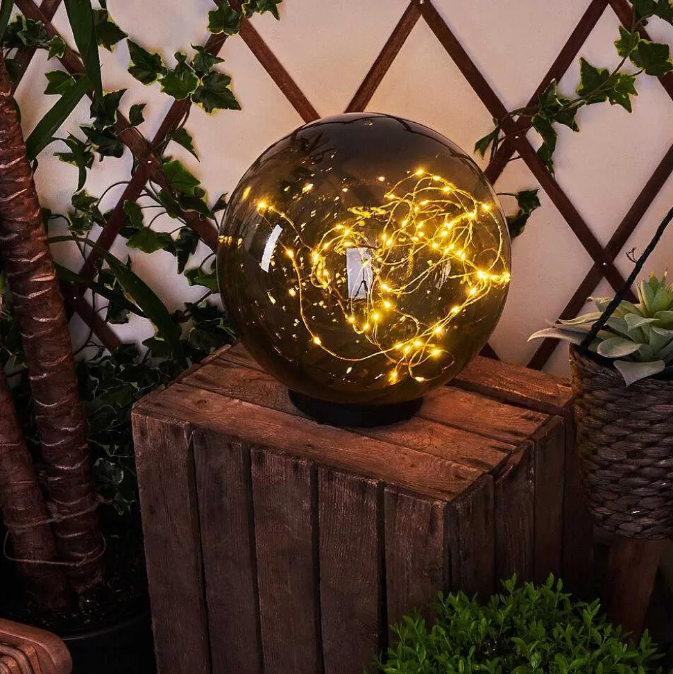 Lampe Solaires Pollenca Led Noir, 50 Lumieres