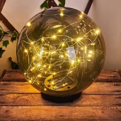 Lampe Solaires Pollenca Led Noir, 40 Lumieres