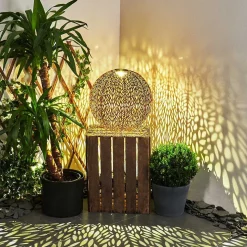 Lampe Solaires Samoao Led Rouille, Noir, 1 Lumiere