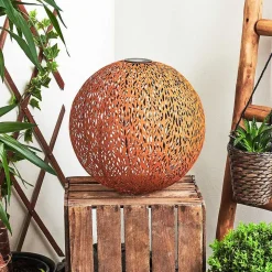 Lampe Solaires Samoao Led Rouille, Noir, 1 Lumiere