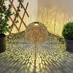 Lampe Solaires Samoao Led Rouille, Noir, 1 Lumiere