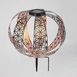 Lampe Solaires Wasalea Led Bronze, Noir, Argente, 1 Lumiere