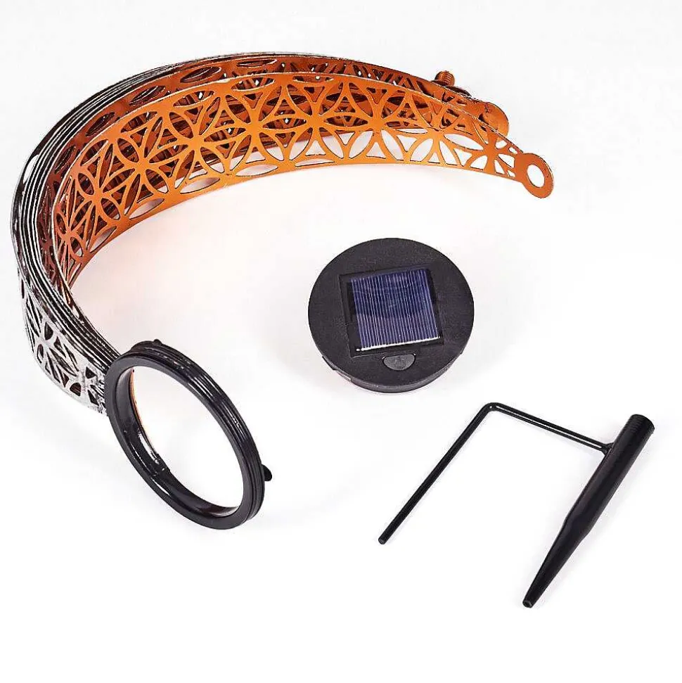 Lampe Solaires Wasalea Led Bronze, Noir, Argente, 1 Lumiere