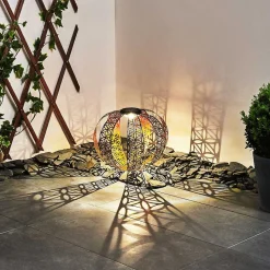 Lampe Solaires Wasalea Led Bronze, Noir, Argente, 1 Lumiere