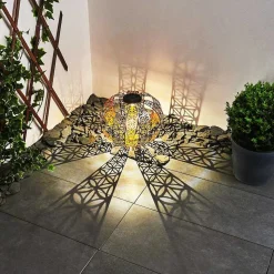 Lampe Solaires Wasalea Led Bronze, Noir, Argente, 1 Lumiere