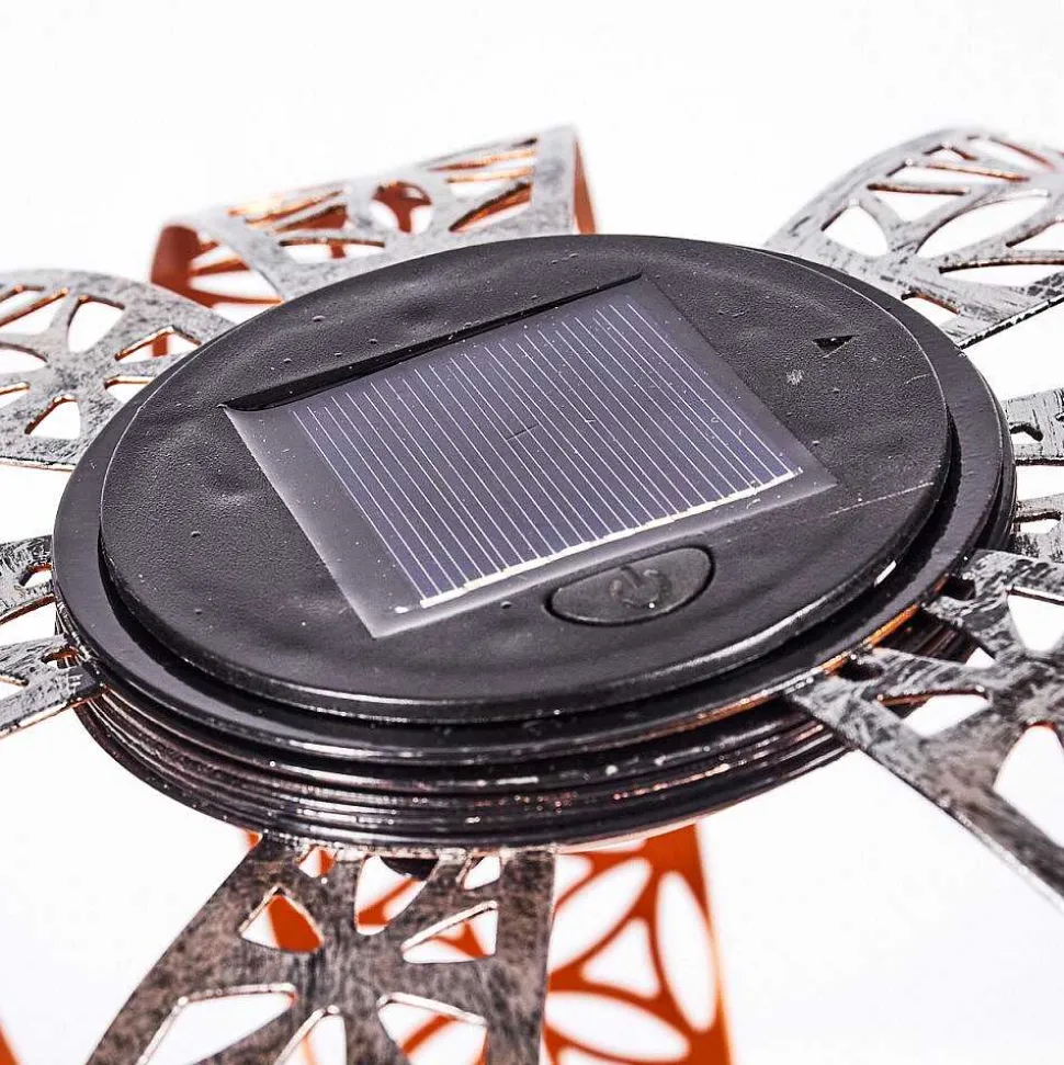 Lampe Solaires Wasalea Led Bronze, Noir, Argente, 1 Lumiere