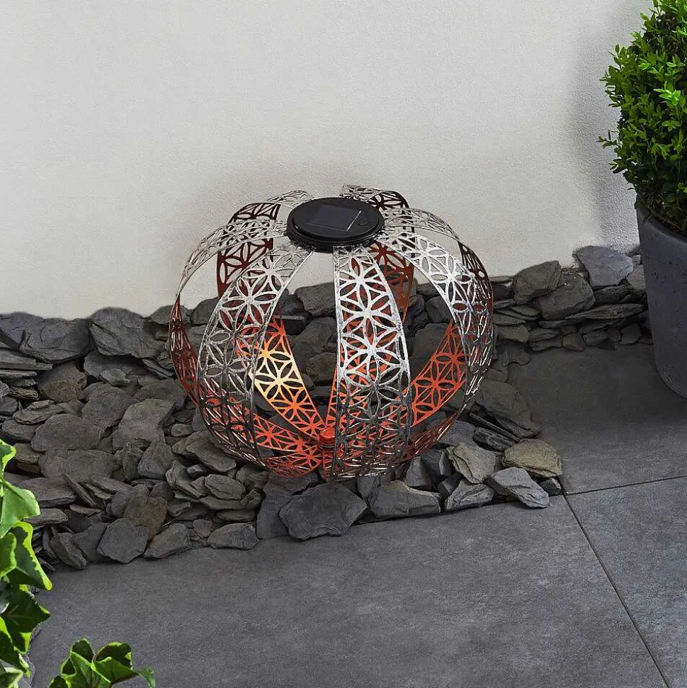 Lampe Solaires Wasalea Led Bronze, Noir, Argente, 1 Lumiere