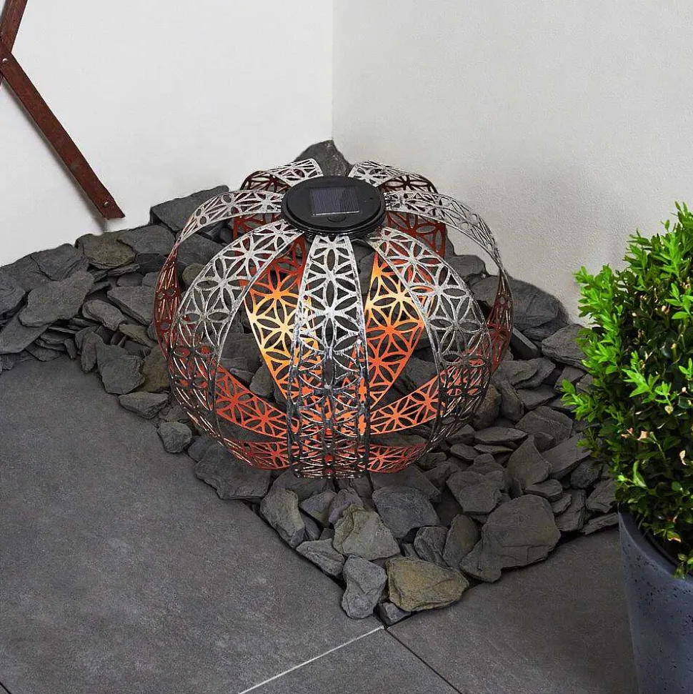 Lampe Solaires Wasalea Led Bronze, Noir, Argente, 1 Lumiere