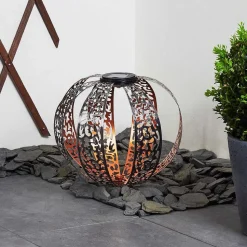 Lampe Solaires Wasalea Led Bronze, Noir, Argente, 1 Lumiere