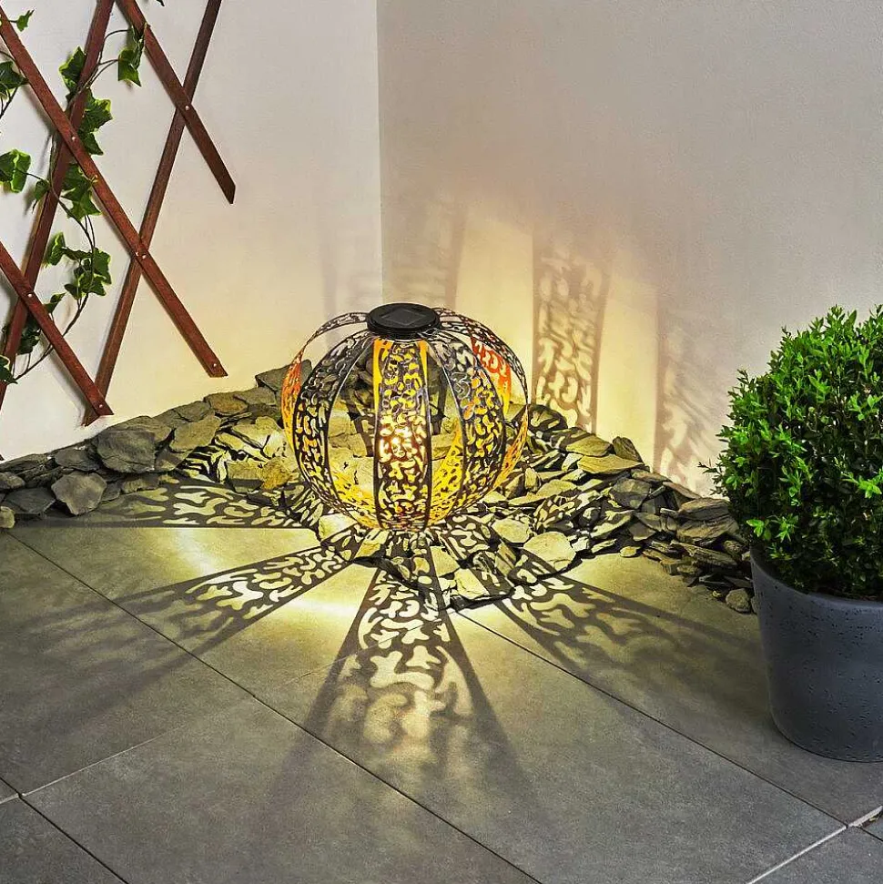 Lampe Solaires Wasalea Led Bronze, Noir, Argente, 1 Lumiere