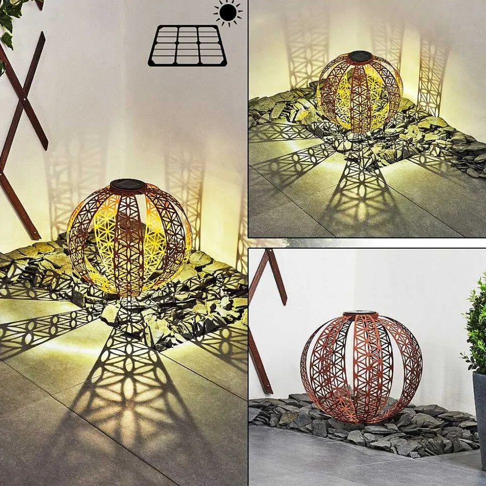 Lampe Solaires Wasalea Led Bronze, Noir, 1 Lumiere