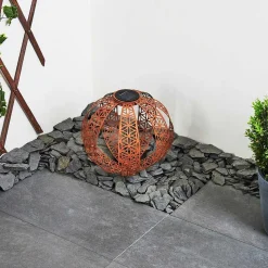 Lampe Solaires Wasalea Led Bronze, Noir, 1 Lumiere