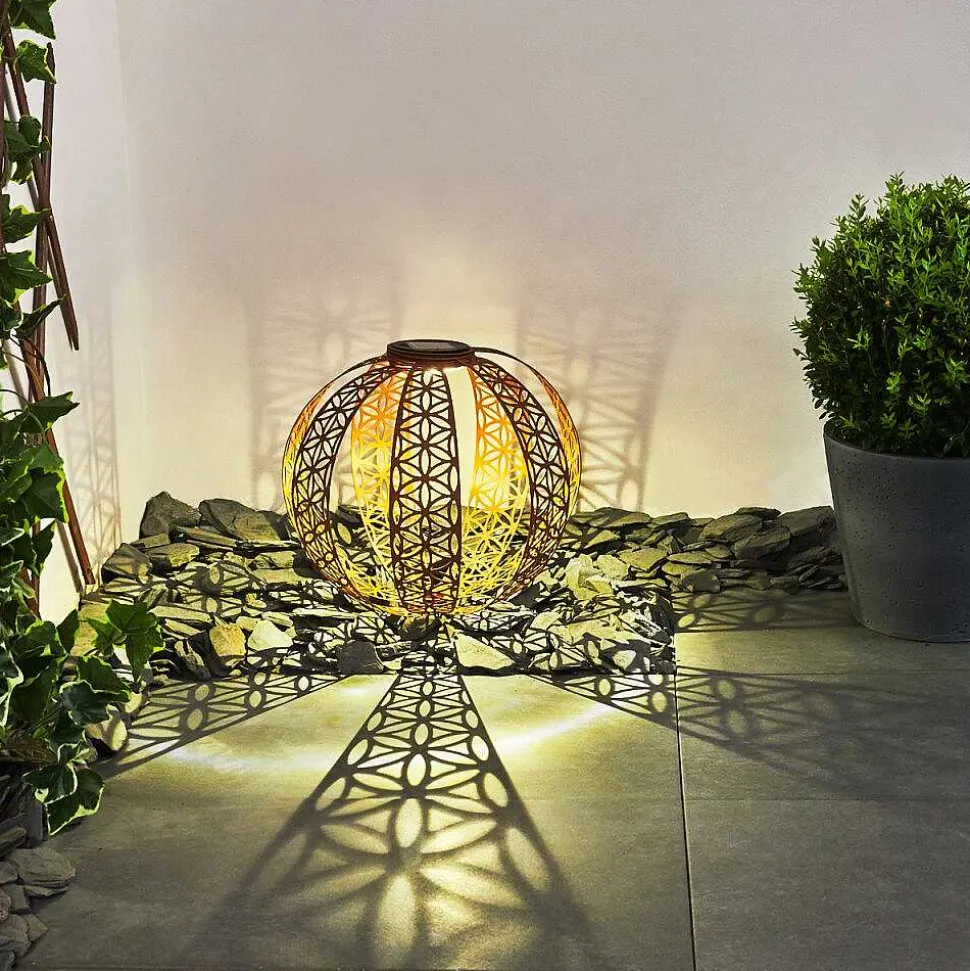 Lampe Solaires Wasalea Led Bronze, Noir, 1 Lumiere