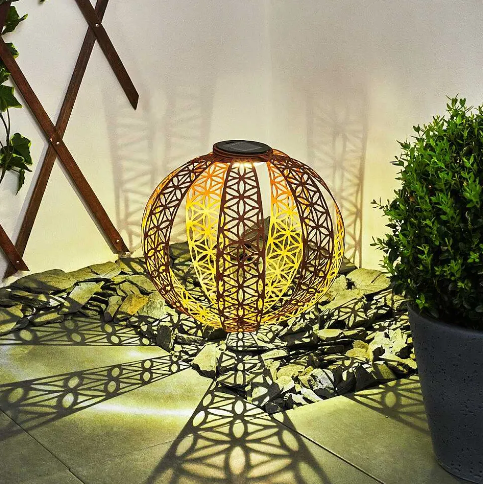 Lampe Solaires Wasalea Led Bronze, Noir, 1 Lumiere