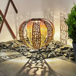 Lampe Solaires Wasalea Led Bronze, Noir, 1 Lumiere