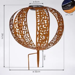 Lampe Solaires Wasalea Led Bronze, Noir, 1 Lumiere