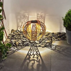 Lampe Solaires Wasalea Led Bronze, Noir, 1 Lumiere