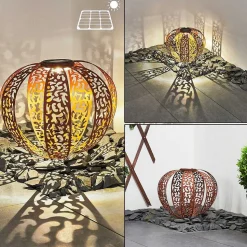 Lampe Solaires Wasalea Led Bronze, Noir, 1 Lumiere