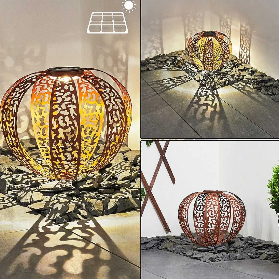 Lampe Solaires Wasalea Led Bronze, Noir, 1 Lumiere