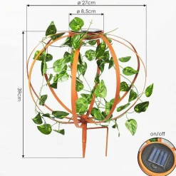 Lampe Solaires Yonkers Led Vert, Rouille, 1 Lumiere