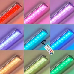 Lampes Pour Bandeaux Raivo Led Noir, Argente, 1 Lumiere, Telecommandes, Changeur De Couleurs