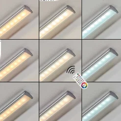 Lampes Pour Bandeaux Set X 2 Raivo Led Noir, Argente, 2 Lumieres, Telecommandes, Changeur De Couleurs