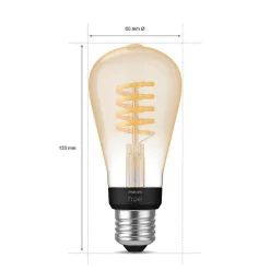 Led E27 7 Watt 2200 - 4500 Kelvin 550 Lumen Philips Hue White Ambiance