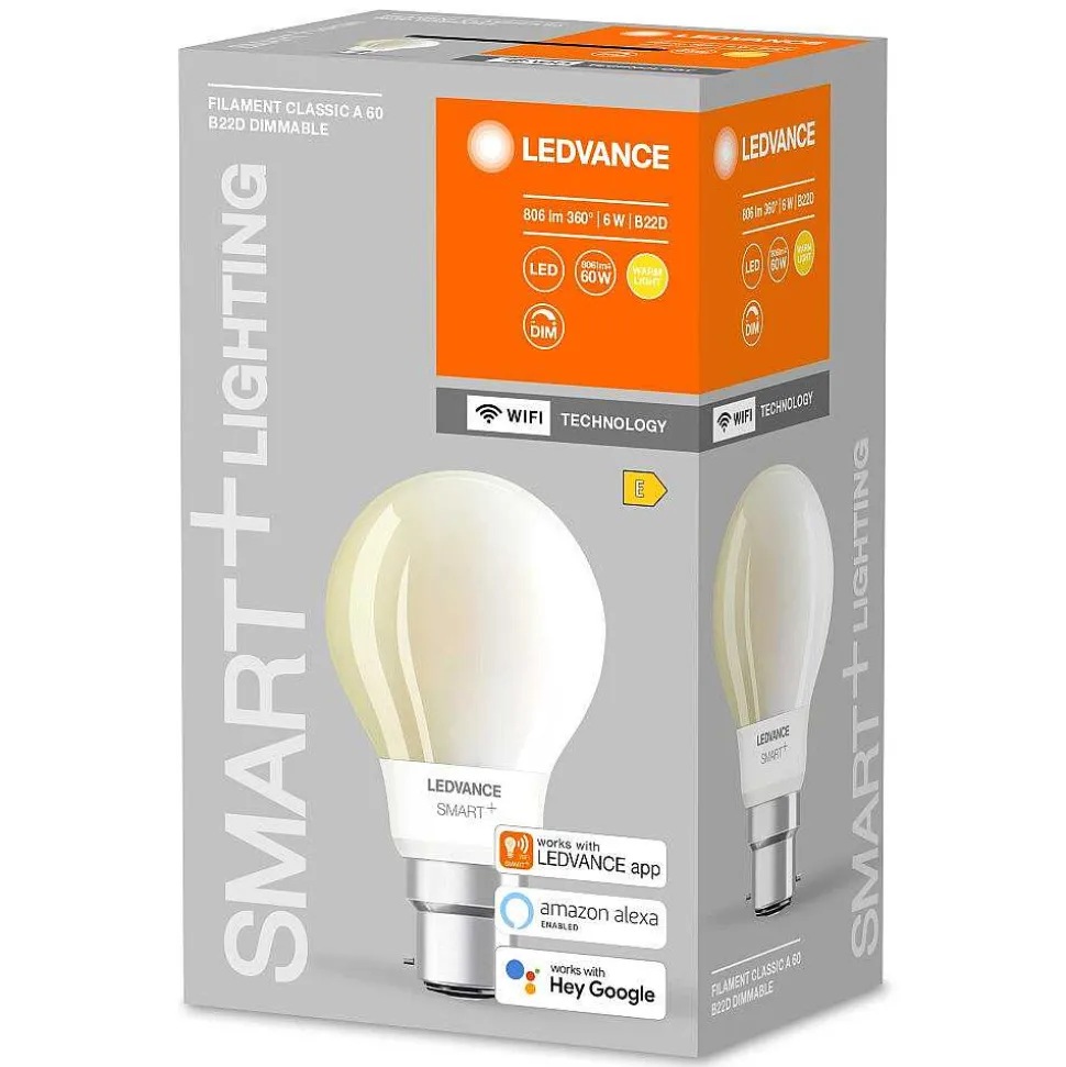 Ledvance Smart+ Wifi Led B22 6 Watt 2700 Kelvin 806 Lumen